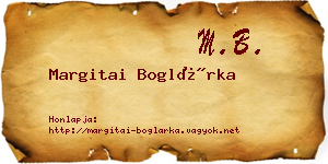 Margitai Boglárka névjegykártya